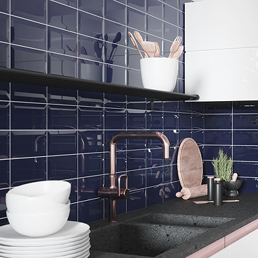 Victoria Metro Wall Tiles - Cobalt - 20 x 10cm  Profile Large Image