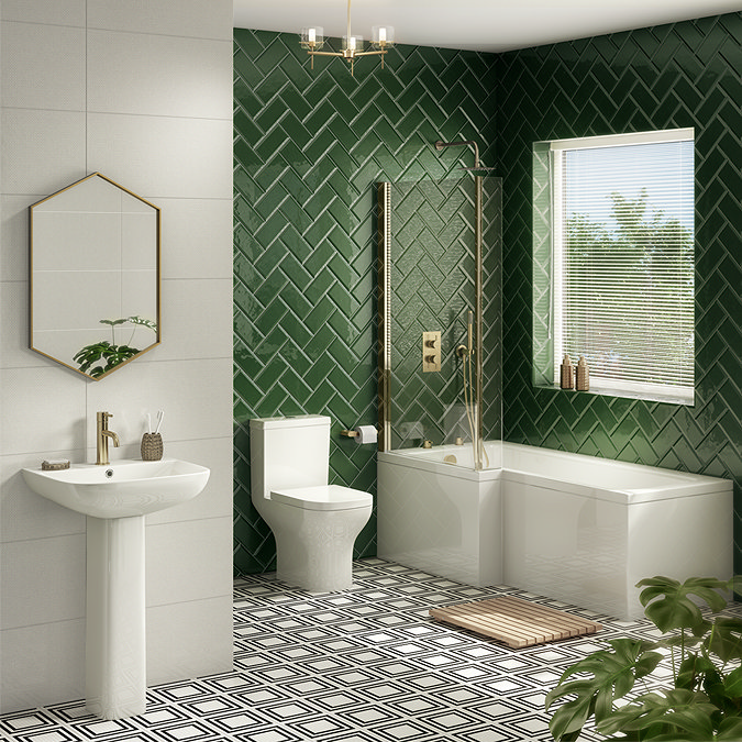 Victoria Metro Wall Tiles - Green - 20 x 10cm (Pack of 50)
