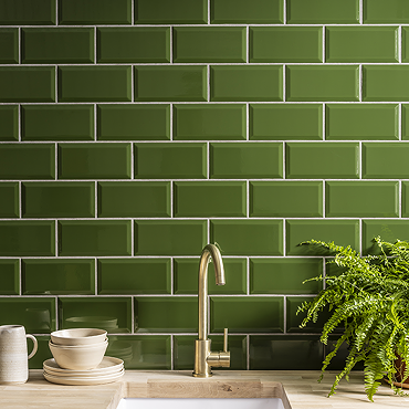 Victoria Metro Wall Tiles - Green - 20 x 10cm