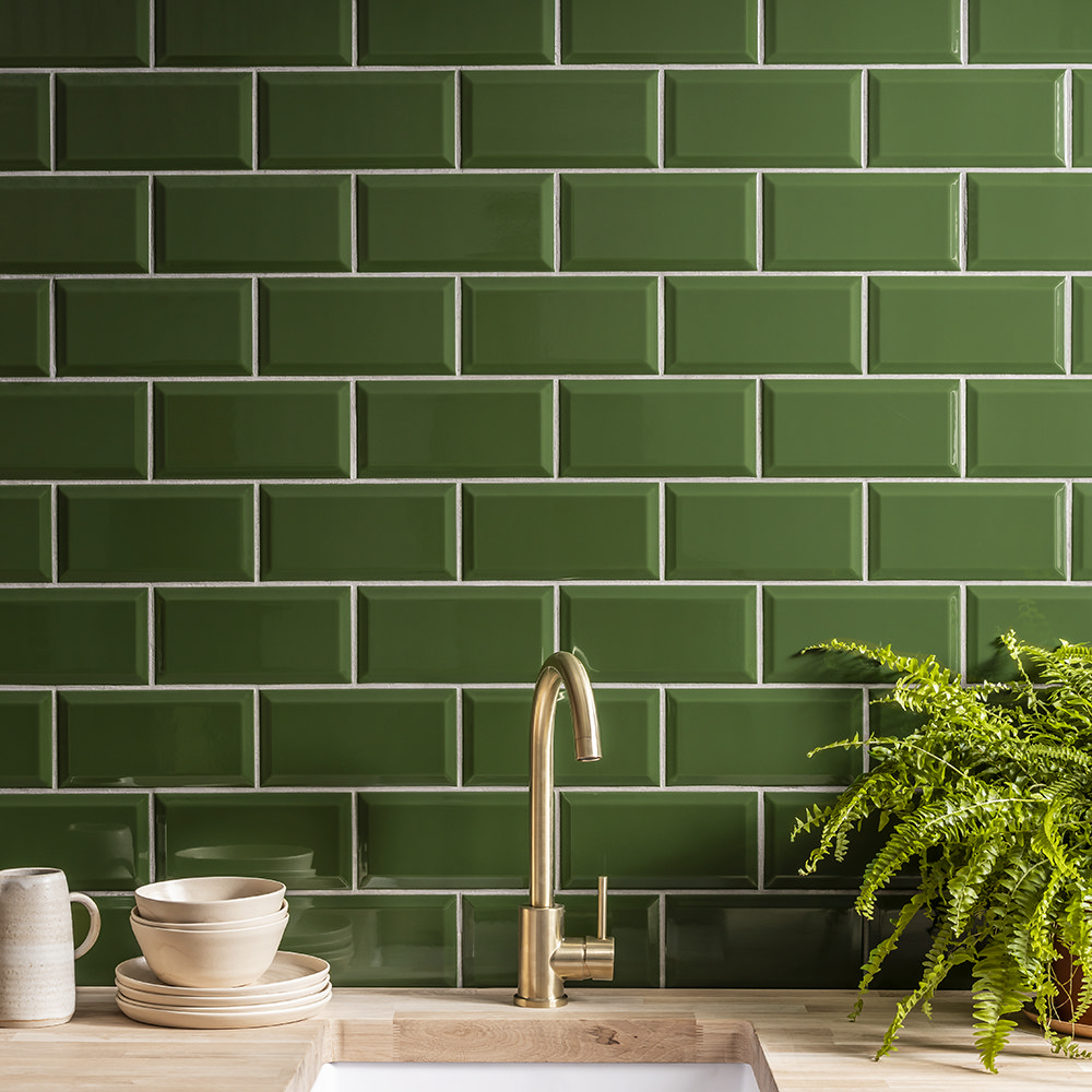 Victoria Metro Wall Tiles Green 20 X 10cm Victoria Metro Wall Tiles Green 20 X 10cm