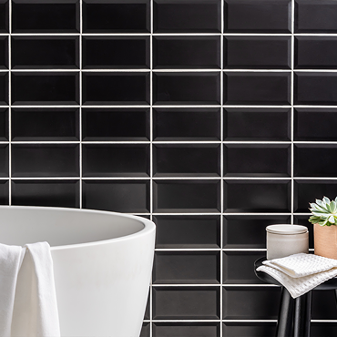 Victoria Metro Wall Tiles - Matt Black 200 x 100mm
