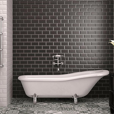 Victoria Metro Wall Tiles - Matt Black - 20 x 10cm