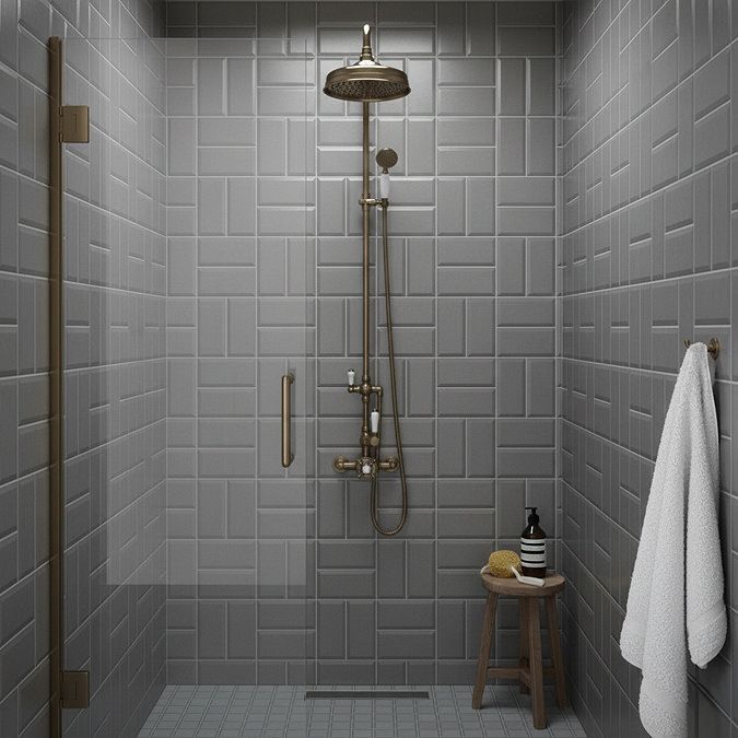 Victoria Metro Wall Tiles - Matt Grey - 200 x 100mm