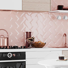 Victoria Metro Wall Tiles - Pink - 20 x 10cm Medium Image