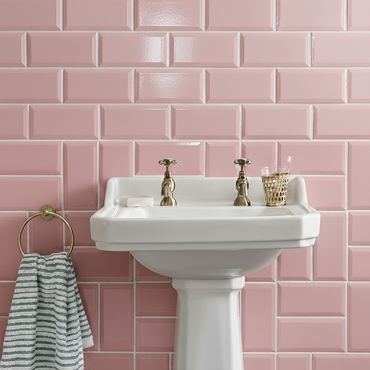 Victoria Metro Wall Tiles - Pink 200 x 100mm