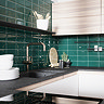 Victoria Metro Wall Tiles - Turquoise - 20 x 10cm Large Image