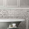 Victoria Metro Wall Tiles - White Marble Effect - 20 x 10cm  Feature Large Image