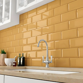 Victoria Metro Wall Tiles - Yellow Ochre - 200 x 100mm