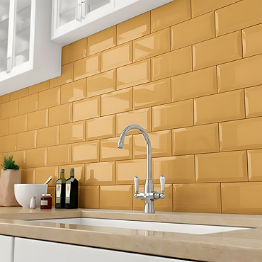 Victoria Metro Wall Tiles - Yellow Ochre - 200 x 100mm