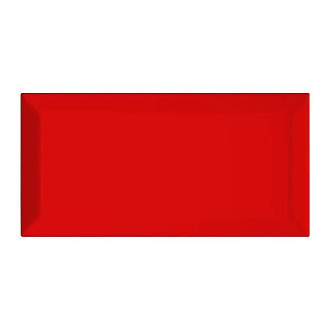Victoria Mini Metro Wall Tiles - Gloss Red - 15 x 7.5cm Large Image