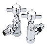 Hudson Reed Victorian Chrome Crosshead Radiator Valves - Angled - HT336 Profile Large Image