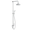 Trafalgar Traditional Rigid Riser with 200mm Shower Head, Hand Shower and Diverter Chrome