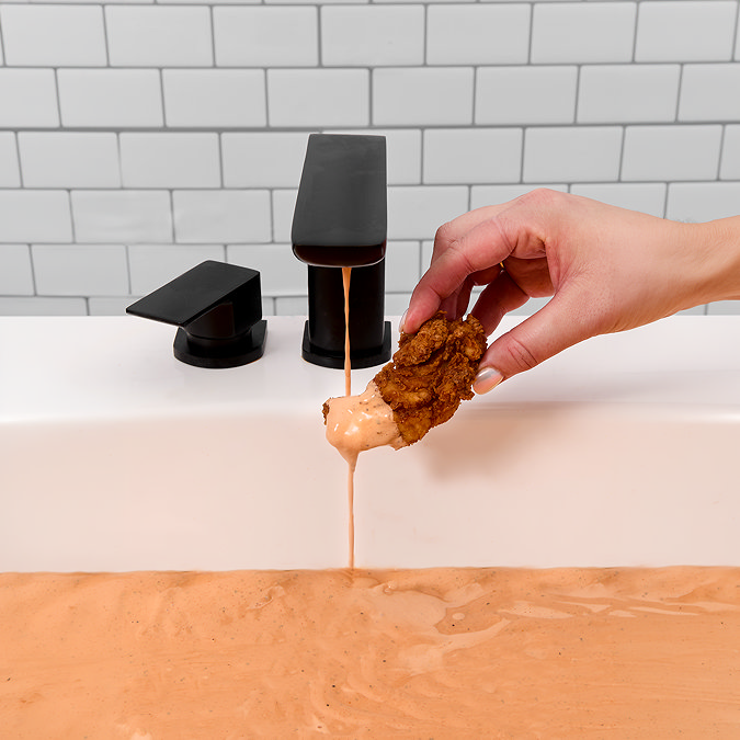 Victorian Plumbing x Slim Chickens Modern Bath with World-first Dip Tap