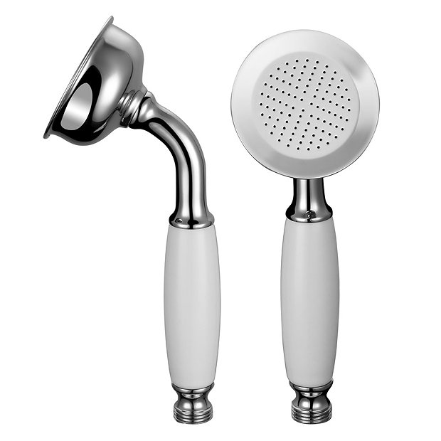 Victorian Shower Handset With Metal Hook & Hose Victorian Plumbing UK
