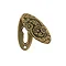 Victorian Style Solid Brass Floral Key Cover with Escutcheon - KC-001 Large Image