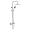 Videira Modern Round Style Thermostatic Shower Kit - Chrome Profile Large Image