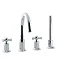 Vienna 4 Tap Hole Deck Mounted Bath Shower Mixer Large Image