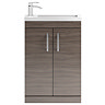 Vienna 600mm Floor Standing Vanity Unit (Driftwood - Depth 255mm) Large Image