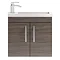 Vienna 600mm Wall Hung Vanity Unit (Driftwood - Depth 255mm) Large Image