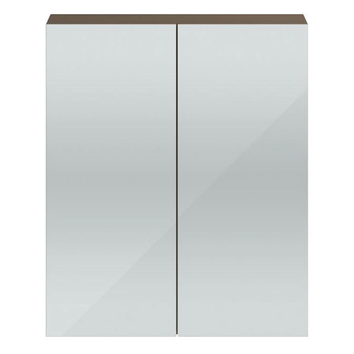 Vienna Double Door Mirrored Cabinet (Driftwood - 600mm Wide) Large Image