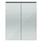 Vienna Double Door Mirrored Cabinet (Stone Grey - 600mm Wide) Large Image