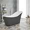 Vienna Grey 1730 Modern Slipper Free Standing Bath Large Image