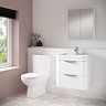 Vienna Short Projection Cloakroom Toilet with Seat Feature Large Image