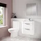 Vienna Short Projection Cloakroom Toilet with Seat  Feature Large Image