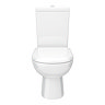 Vienna Short Projection Cloakroom Toilet with Seat Feature Large Image