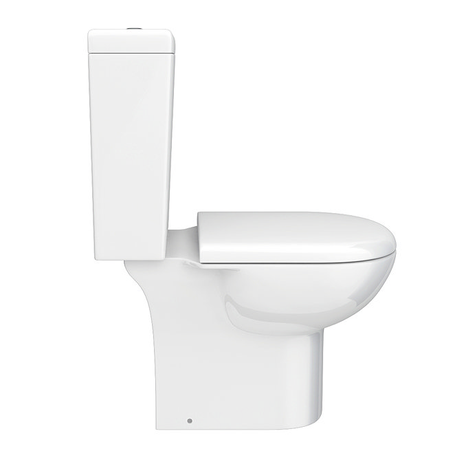 Vienna Short Projection Cloakroom Toilet with Seat  Standard Large Image