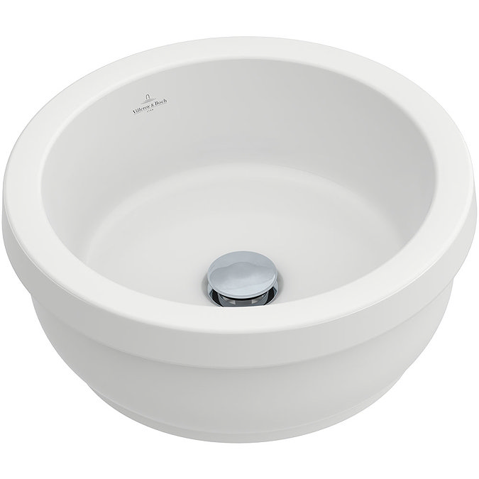 Villeroy and Boch Architectura 415 x 415mm Round Inset Basin - 41654001 Profile Large Image