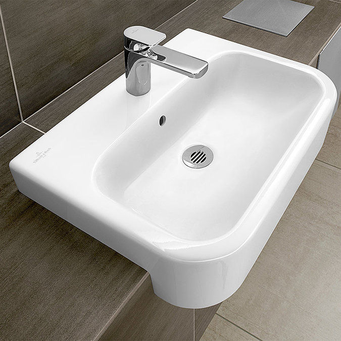 Villeroy and Boch Architectura 550 x 430mm 1TH Semi-Recessed Basin - 41905501 Large Image