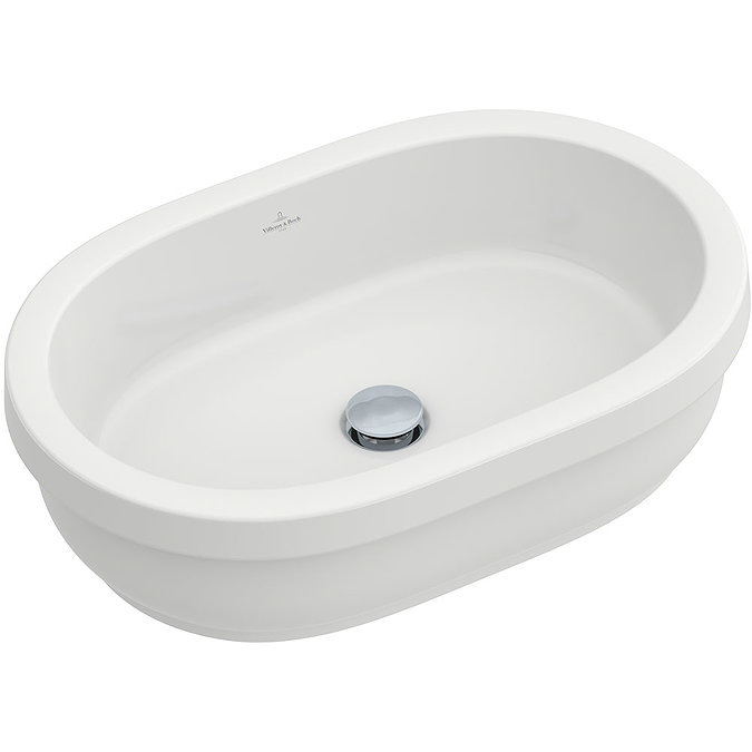Villeroy and Boch Architectura 615 x 415mm Oval Inset Basin - 41666001 Profile Large Image