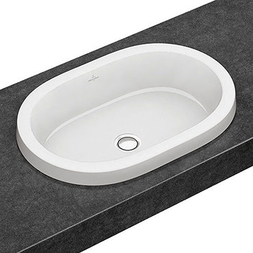 Villeroy and Boch Architectura 615 x 415mm Oval Inset Basin - 41666001  Profile Large Image