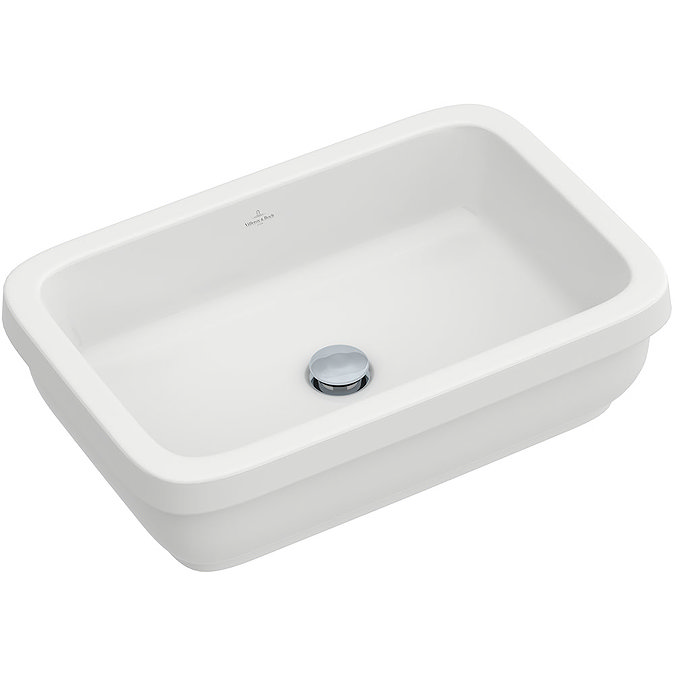 Villeroy and Boch Architectura 615 x 415mm Rectangular Inset Basin - 41676001 Profile Large Image