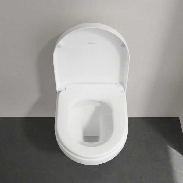 Villeroy and Boch Architectura Compact Rimless Wall Hung Toilet + Soft Close Seat  Profile Large Ima