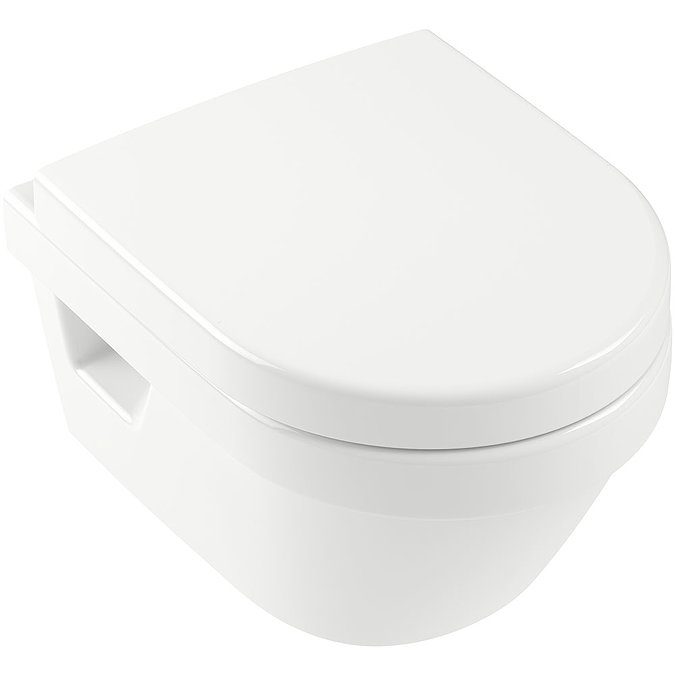 Villeroy &amp; Boch Architectura DirectFlush Rimless Wall Hung Toilet + Soft Close Seat - 4687HR01  