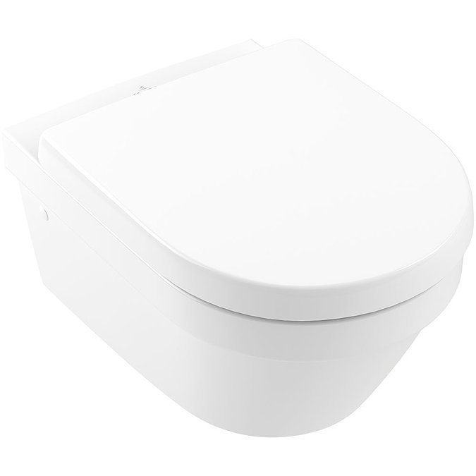 Villeroy and Boch Architectura DirectFlush Rimless Wall Hung Toilet + Soft Close Seat - 4694HR01  Pr