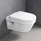 Villeroy &amp; Boch Architectura DirectFlush Rimless Wall Hung Toilet + Soft Close Seat - 5684HR01 L