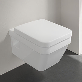 Villeroy & Boch Architectura DirectFlush Rimless Wall Hung Toilet + Soft Close Seat Large Image