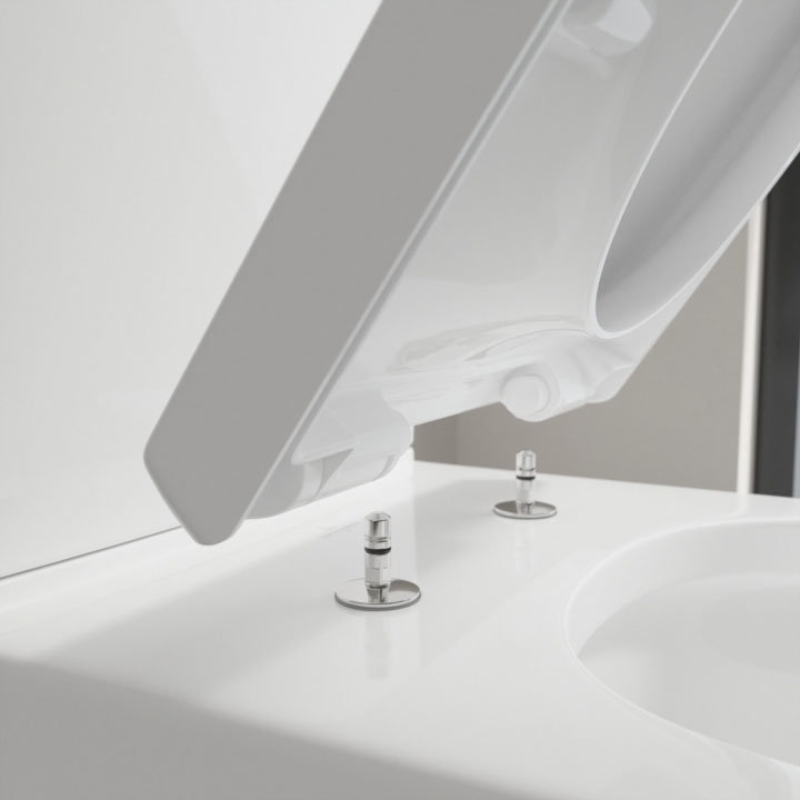 Villeroy and Boch Architectura Rimless Close Coupled Toilet (Bottom Entry Water Inlet) + Seat  In Ba