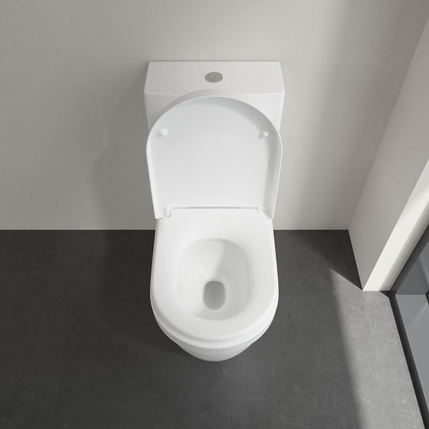 Villeroy and Boch Architectura Rimless Close Coupled Toilet (Side/Rear Entry Water Inlet) + Seat  St