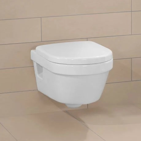 Villeroy and Boch Architectura Rimless Wall Hung Toilet + Seat  Standard Large Image