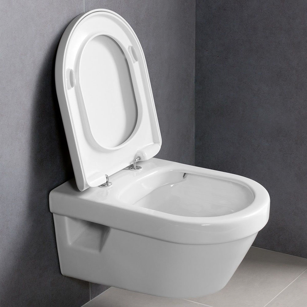 Villeroy And Boch Architectura Rimless Wall Hung Toilet Seat   Vbaacpwhss L 