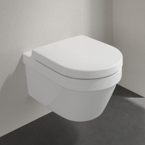 Villeroy and Boch Architectura Round Rimless Wall Hung Toilet + Seat