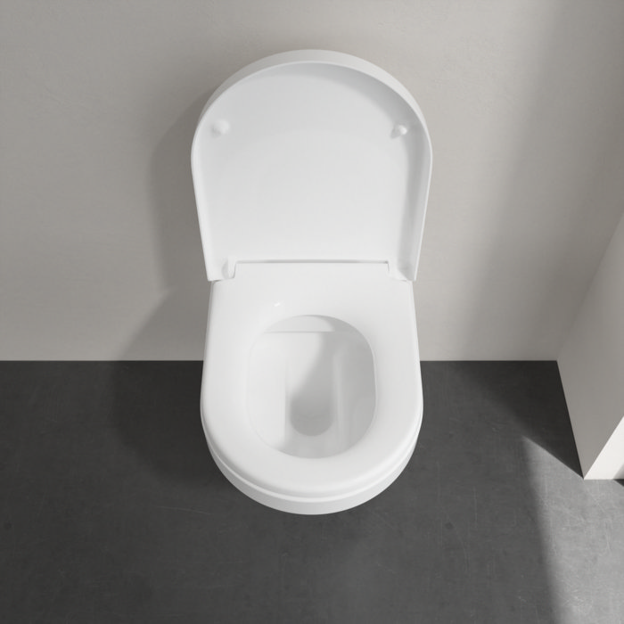 Villeroy and Boch Architectura Round Rimless Wall Hung Toilet + Seat