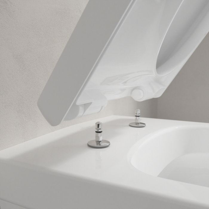Villeroy and Boch Architectura Round Rimless Wall Hung Toilet + Seat