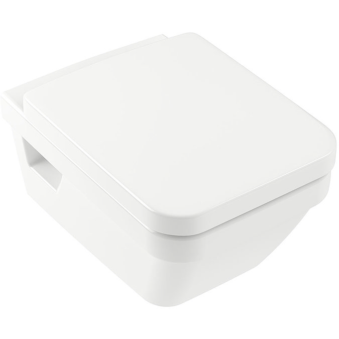 Villeroy and Boch Architectura Square Rimless Wall Hung Toilet + Seat Standard Large Image