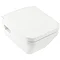 Villeroy and Boch Architectura Square Rimless Wall Hung Toilet + Seat Standard Large Image