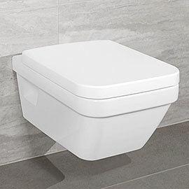 Villeroy and Boch Architectura Square Rimless Wall Hung Toilet + Seat Medium Image